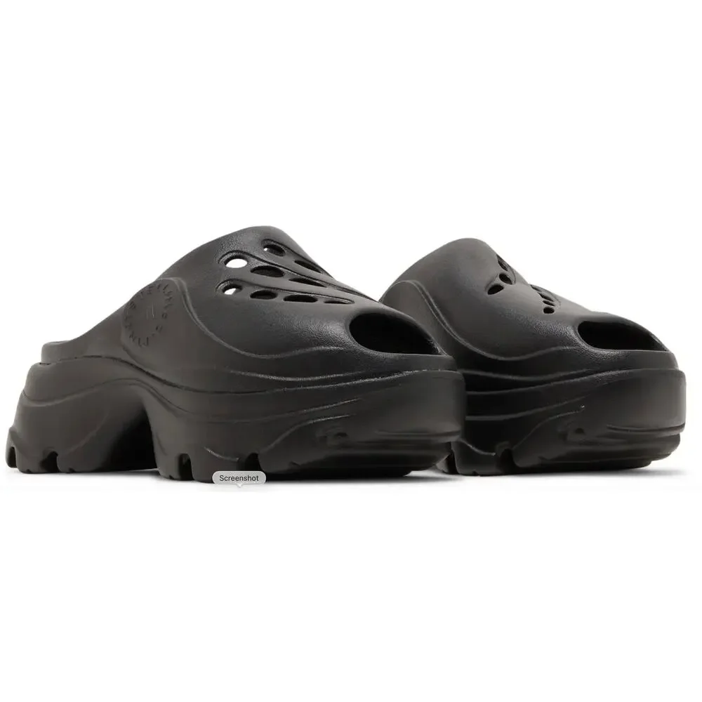 adidas by Stella McCartney GW2050 Triple Black Platform Clogs Women's 10